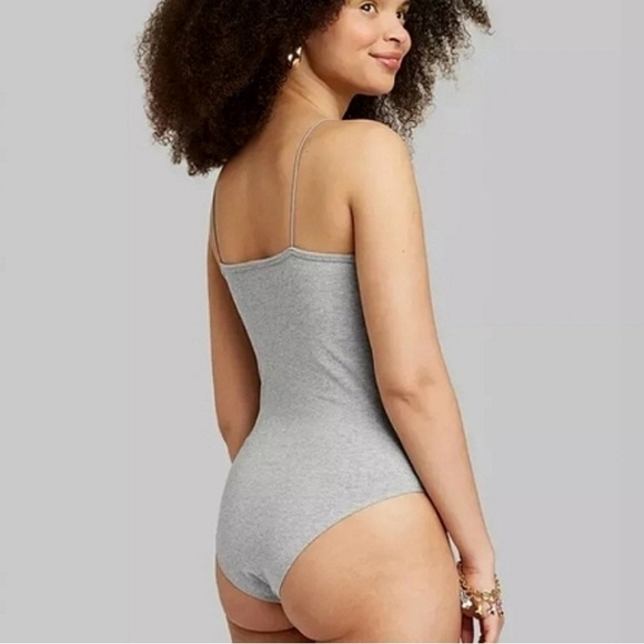 Wild Fable Gray Fitted Camisole Bodysuit - Picture 10 of 11